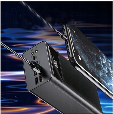 Повербанк JYSafora 50000 mAh, 5xUSB, швидка зарядка, з LED-дисплеєм, білий