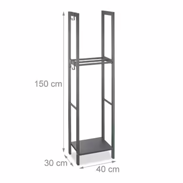 Relaxdays Firewood Rack with 2 Shelves