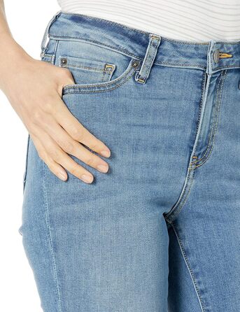 Джинси скінні жіночі Amazon Essentials з еластичної тканини, середньої посадки, світло-блакитні (36)