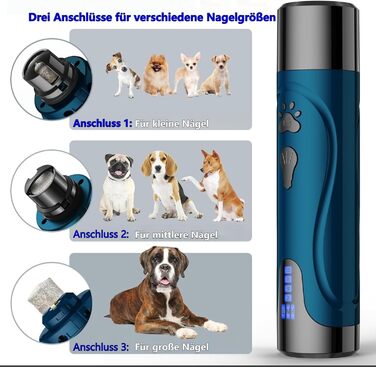 Електричний точилка для кігтів собак YABIFE, 3 швидкості, тиха, для собак та котів