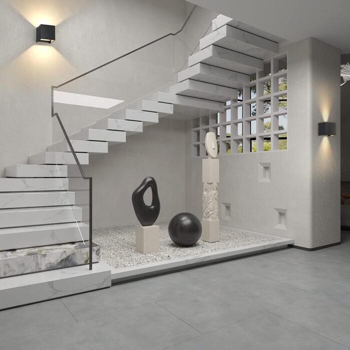 Klighten LED вуличне освітлення 2 шт. 7W, настінний світильник з регульованим світловим променем, тепле біле світло 3000K, IP65, вологозахист, чорний