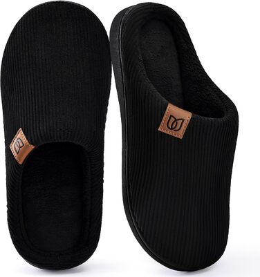 Тапочки чоловічі WateLves з корду та піною Memory Foam, антиковзкі, теплі, зручні, смугасті, чорні, 42/43 EU