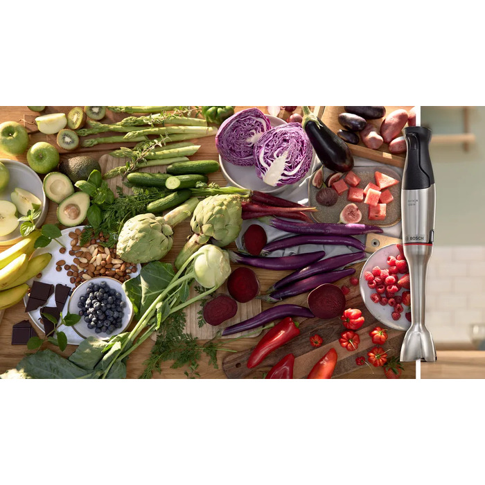 Занурювальний блендер Bosch MSM6M831, 1200 Вт, сріблястий