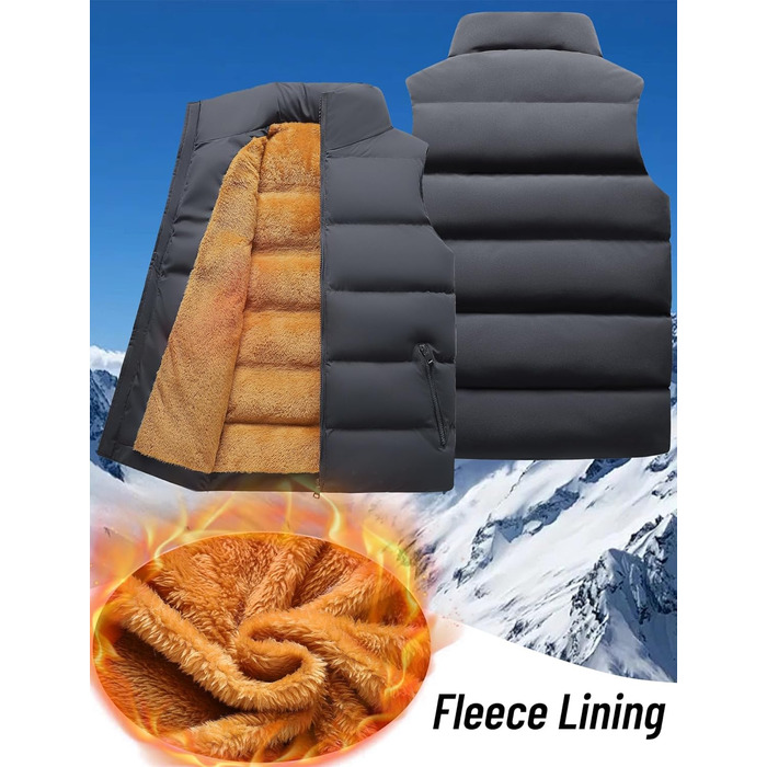 Чоловіча зимова жилетка AIEOE з підкладкою, стьобана жилетка з коміром-стійкою, без рукавів, синього кольору, розмір S