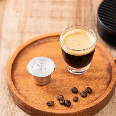 Багаторазові металеві кавові капсули RECAFIMIL для кавоварок Nespresso, з нержавіючої сталі, набір з 2 капсул і тампер, екологічні, сумісні, багаторазового використання