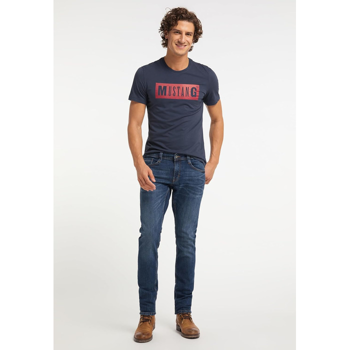 Джинси чоловічі MUSTANG Oregon Tapered Fit, блакитні, сірі, чорні, стрейч, розміри 30-40