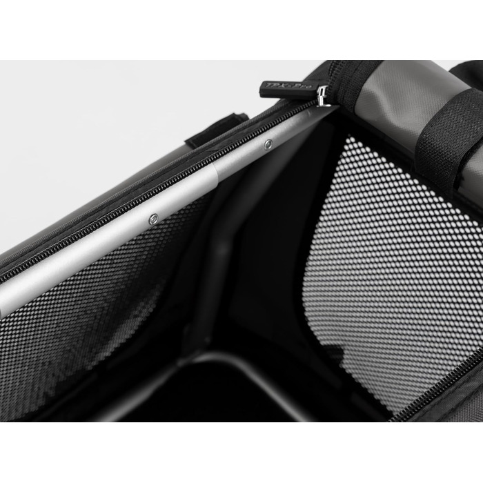 TrendPet TPX-Pro: Легка складана переноска для собак з алюмінієвим каркасом (сіра, 50x35x35 см)