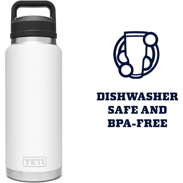 Термос-пляшка YETI Rambler 1 л, вакуумна ізоляція, нержавіюча сталь, герметична кришка з носиком, колір Антрацит