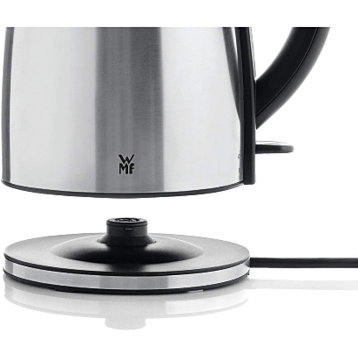 WMF Stelio Stainless Steel Kettle 1.2L, Electric Kettle with Scale Water Filter, 2400 W, Illuminated Water Level Indicator, Matte Stainless Steel