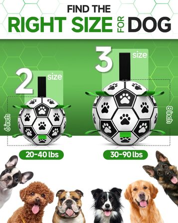 Interactive Dog Toy, Football with Gripping Flanges, Durable Dog Balls for Small and Medium Breeds, Water Toy, Suitable for Indoor and Outdoor Use