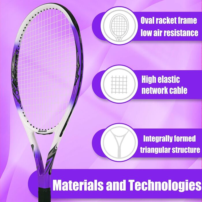 Тенісний racket Senston для професійних тренувань (фіолетовий, 27 дюймів)