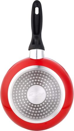 Набір сковорідок San Ignacio 3 шт. 16/20/24 см, червоний, універсальна кришка, пресоване алюміній, для індукційних плит