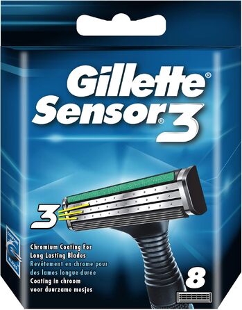 Смінні леза для чоловічих бритв Gillette Sensor Excel, 10 оригінальних касет