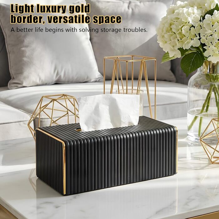 Скляна коробка для серветок, органайзер для косметичних серветок, прямокутна, бежевого кольору