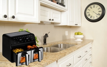 Аерофритюрниця AirDweller ADTJF2 2400 Вт, 9 л, чорно-срібляста