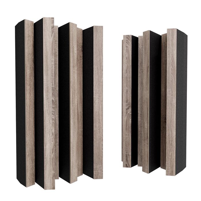 Набір акустичних диффузорів Arto-HALF 2D (2 шт), 50 x 50 см, для звукопоглинання та шумоізоляції стін, колір Sonoma