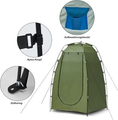 CLIPOP Pop-Up Tent - Waterproof, Lightweight, 1-Layer Spring Camping Tent - Easy Setup for Beach, Hiking, Festival & Outdoor Use (Green)