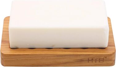 Дерев'яна мильниця з теку (водоспад) від HTB - мильниця з дерева для ванної, кухні, умивальника та стільниці