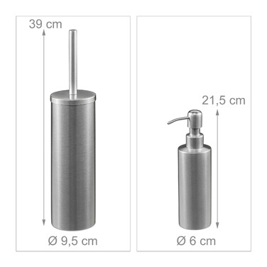 Relaxdays 5-Piece Bathroom Set Matte