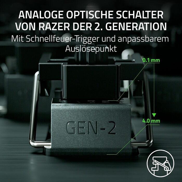 Клавіатура Razer Huntsman V3 Pro Mini - 60% з Red Switch (QWERTZ DE, USB-C, PBT)