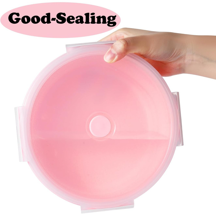 Складані миски для собак з кришкою, 2 шт., портативні миски для собак середніх, великих та малих порід, силікон, для подорожей, для собак/кішок, годівниці/поїлки для кемпінгу, рожевий середній колір