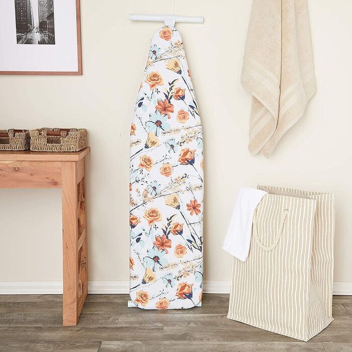 Чохол для прасувальної дошки з квітковим малюнком, шнурок, стандартний розмір (38,1 x 137,2 см)