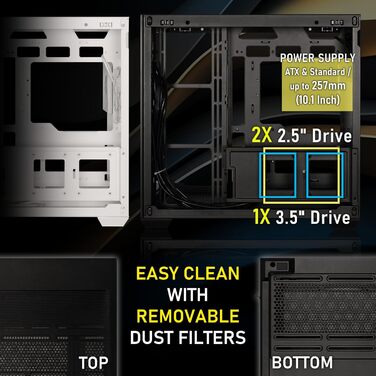 Корпус ПК BitFenix CETO Premium Edition Mid Tower White з підсвічуванням 4ARGB