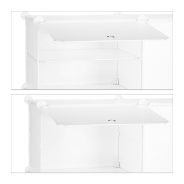 Relaxdays Shoe Cabinet, Plug-in System, 24 Compartments