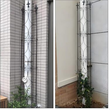 Thealyn Rankgitter Garten 2 Pack 182cm H x 31cm W Metal Plant Trellis Indoor/Outdoor Metal Garden Trellis Plant Grid for Potted Plants Climbing Plants (Black)