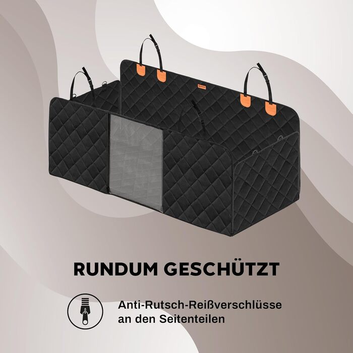 Захист для заднього сидіння автомобіля для собак від Hainberger: водовідштовхувальний, стійкий до подряпин, з боковим захистом та оглядовим вікном, 137x147 см