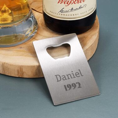 Herz & Heim® Wheat Beer Birthday Gift Set with Glass, Bottle Opener, and Gift Box, Personalized