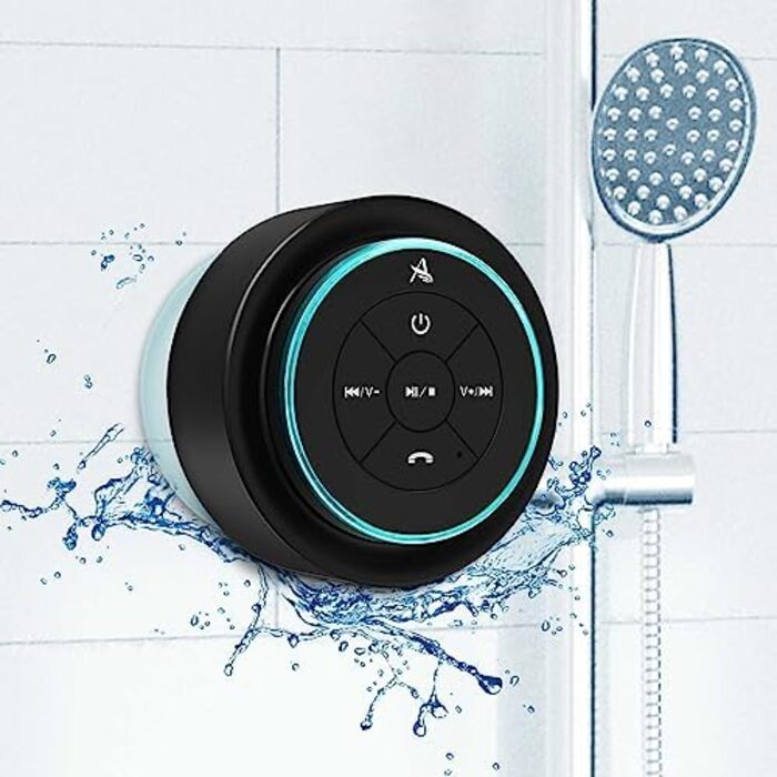 Xleader Shower Bluetooth Speaker Small Music Box, Waterproof Bluetooth Speaker with Suction Cup, Shower Speaker Electronics Gifts Music Box for Girls Boys Men Women