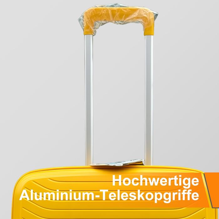 Чемодан Ribelli Handgepäck, 70л, жорсткий, з телескопічним ручками та TSA-замком, на 4 колесах, комплект L-XL-XXL