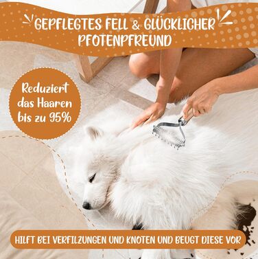 Щітка для підшерстка собак та котів, бамбукова, M-L | TESTURTEIL SEHR GUT