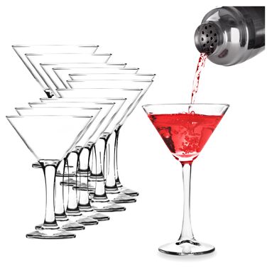 Набір склянок для коктейлів Martini 175мл | Професійна якість для ресторану та HoReCa | Ідеально для Мартіні, Космополітен, Манхеттен, Маргарита, Сайдкар | Виготовлено в Європі (12 шт)