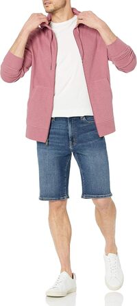 Світшот Amazon Essentials чоловічий легкий French Terry з блискавкою та зручним кроєм, L, Рожевий