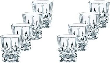 Nachtmann, 4-Piece Shot Glass Set, Stamper/Shot Glass, Crystal Glass, 55 ml, Noblesse, 100694, Crystal Clear (Pack of 2)