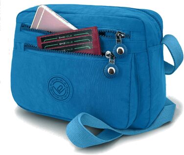 Сумка жіноча через плече ekavale Kleine Schultertasche синя нейлонова водонепроникна, легка крос-боді для дівчаток