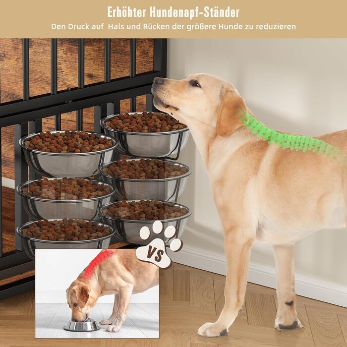 Будка для собак з дерева, 100x60x85 см, з годівницями, для собак до 35 кг, в стилі меблів