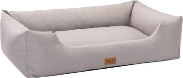 Софа-ліжко для собак MSS e.K. з м'якою оббивкою та знімним велюровим покриттям, 85 x 63 x 25 см. Підходить для великих собак, зручна собача лежанка для цуценят та дорослих собак. Легко миється.