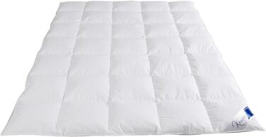 Bohemian Forest Comfort Down Duvet, suitable for allergy sufferers, 90% down / 10% feathers, fill weight: 630 gr., warmth class: normal, Oeko-Tex Standard 100, white, size: 135 x 200 cm. Warmth class normal 135 x 200 cm