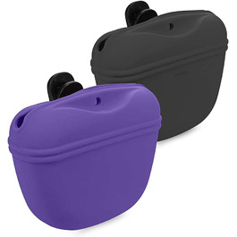 Силіконові пакети для корму для собак (2 шт.) - 2 пакети для ласощів з кліпсою та магнітом - сумка для корму, ласощів, сухого та вологого корму для домашніх смаколиків