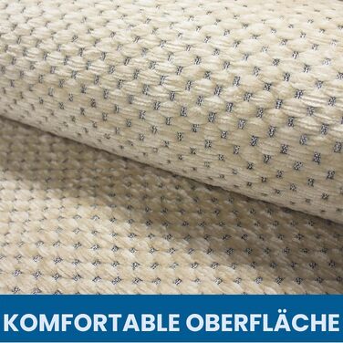 Килимок для ванної кімнати Badteppich Chenille, протиковзкий та вологопоглинаючий, 50x150 см, бежевий