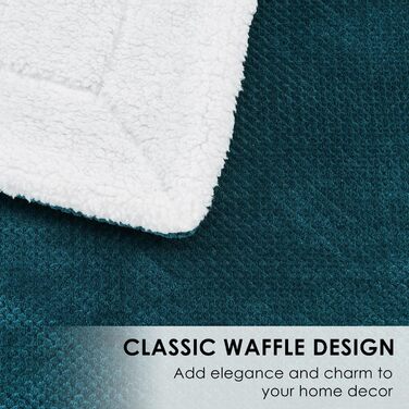 Плюшевий плед SOCHOW з флісу, 220x240 см, блакитно-зелений | Плед для ліжка, дивана, крісла