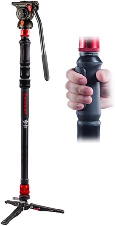 Штатив-монопод IFOOTAGE Cobra 3 C180F-P з підніжжям, 181 см, карбон, до 8 кг