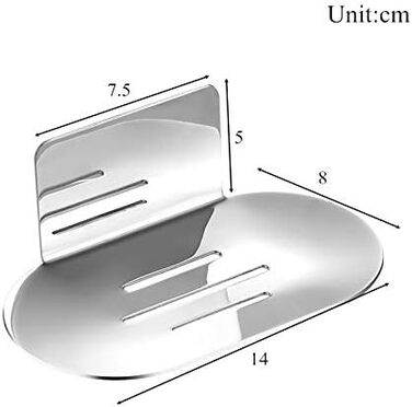 Тримач для мила Celbon SUS 304 з нержавіючої сталі, без свердління, для ванної кімнати (хром)