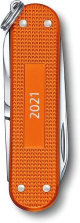 Мультитул Victorinox Classic Alox Limited Edition 2021, 5 функцій, швейцарський, з ножицями, помаранчевий, у подарунковій коробці