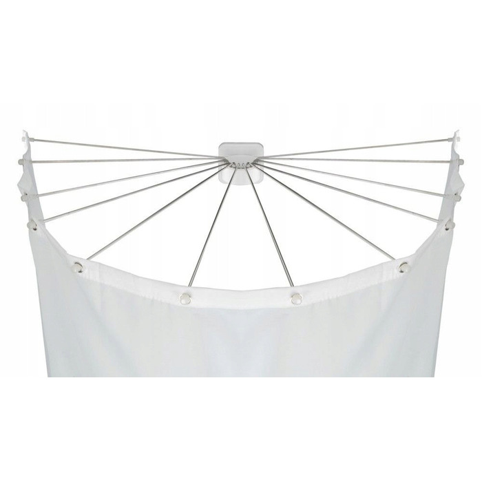 Дуговий шторний карниз Wenko 72-96 x 10 мм, білий