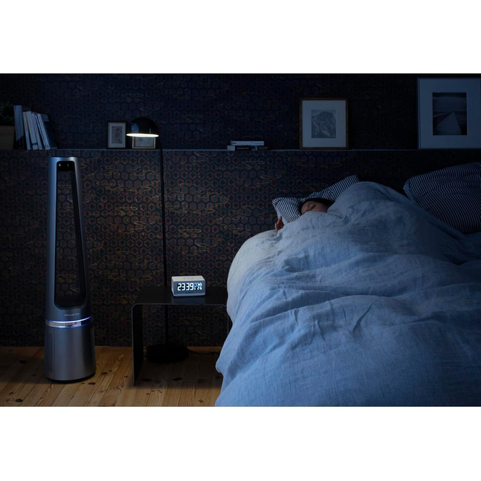 Вентилятор-повітроочисник Rowenta Eclipse QU5030 2-в-1 | Повітряний фільтр, 12 швидкостей, таймер, пульт керування, антрацит