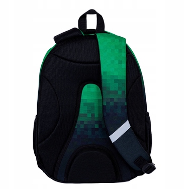 Багатокамерний шкільний рюкзак AstraBag, 27 л (чорний, багатоколірний, зелений)